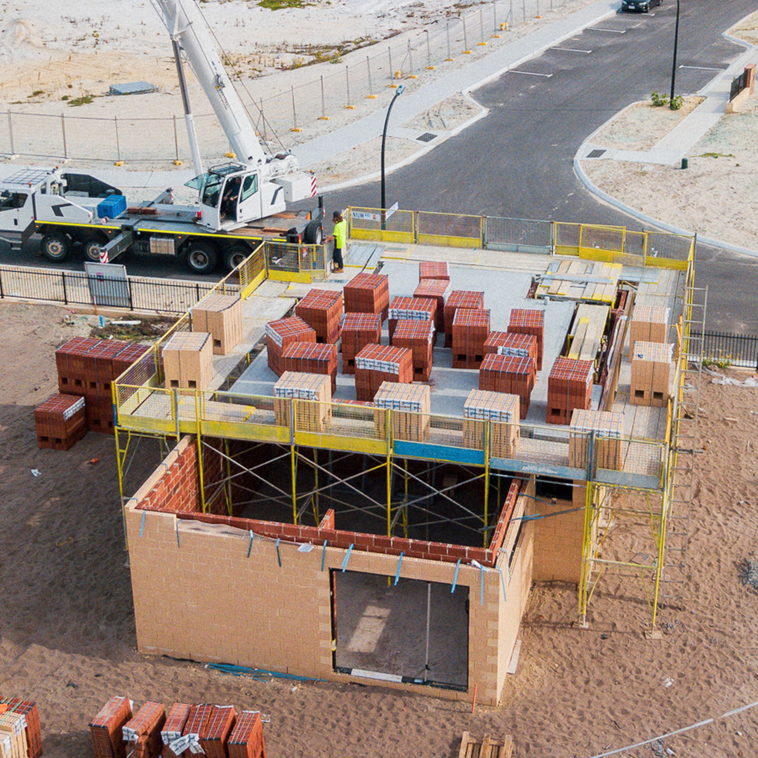 2nd storey brickwork